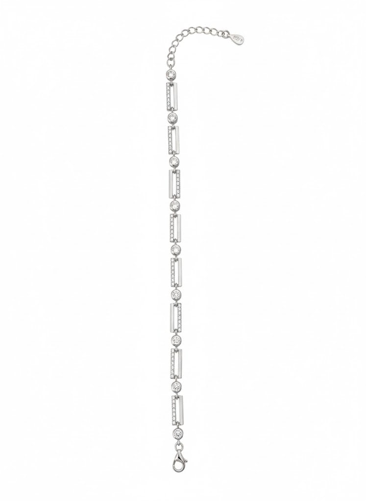 Italian Rectangular Silver Bracelet 925