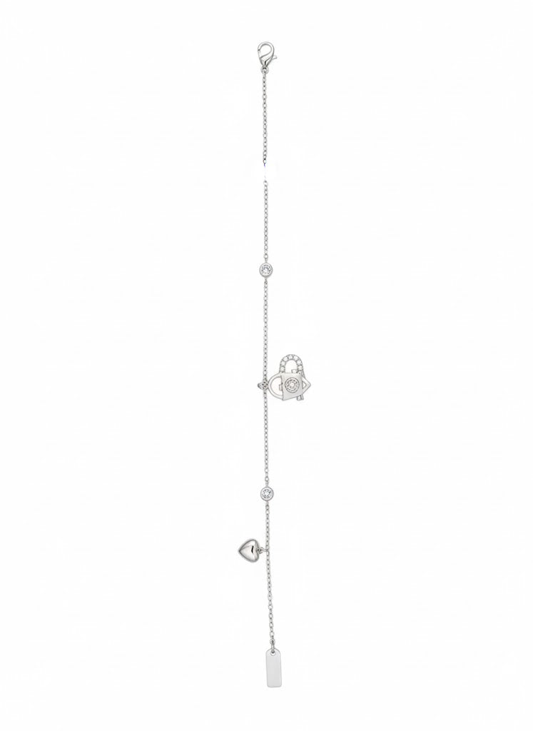 Kitty Charm Anklet in 925 Sterling Silver