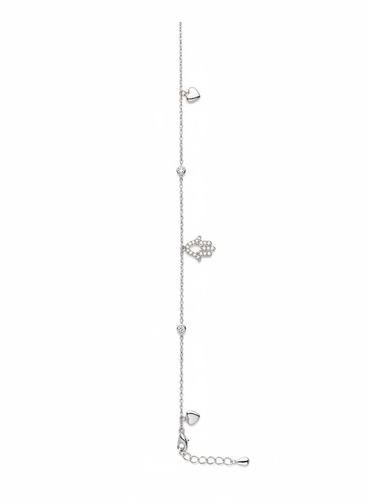 Kaf Anklet in Platinum-Plated 925 Silver