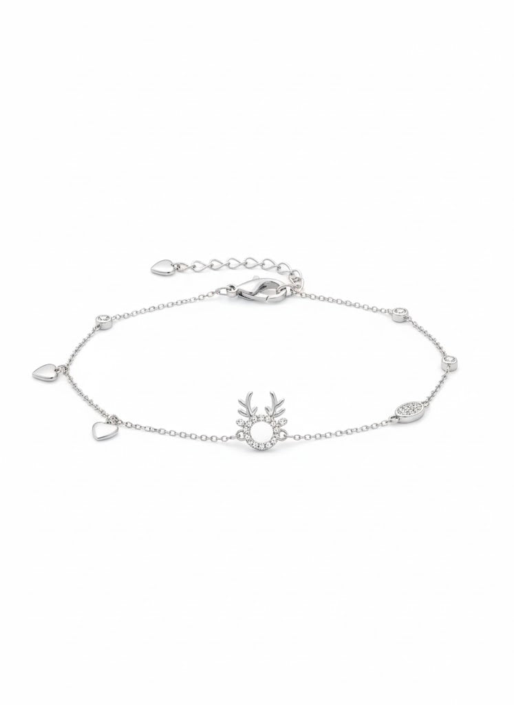Branch Design Anklet in Sterling Silver