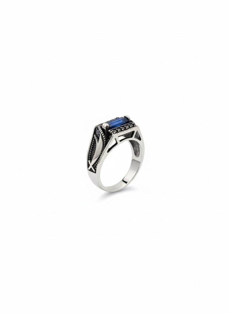 Men’s Ring with Black Stone – Everyday