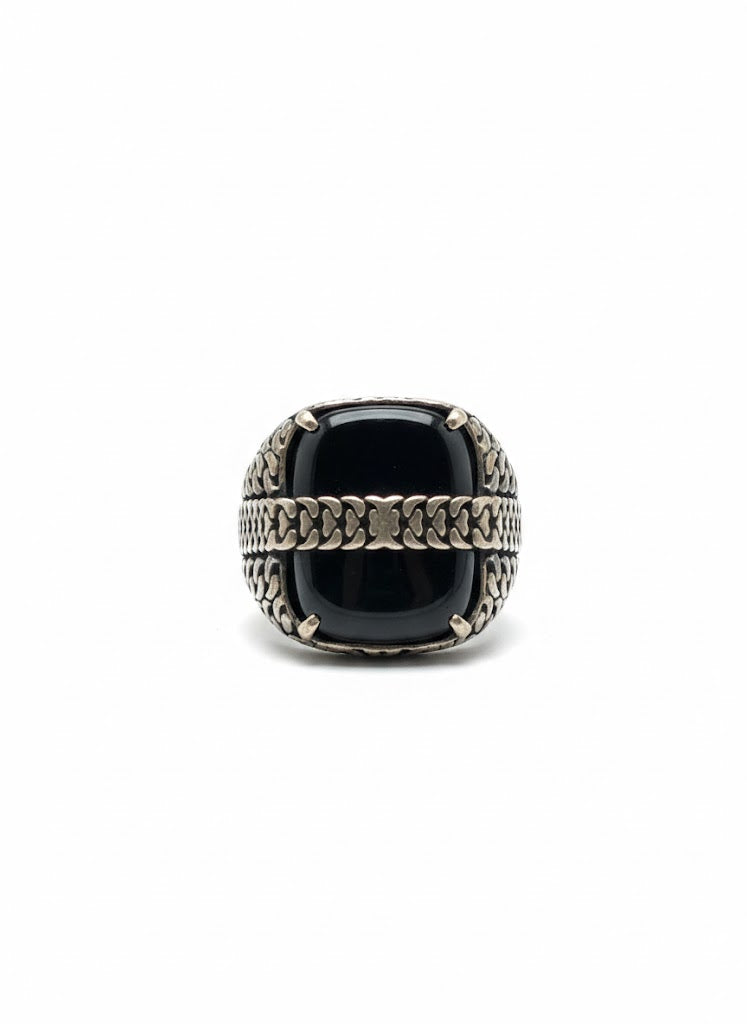 Premium Men’s Black Stone Ring