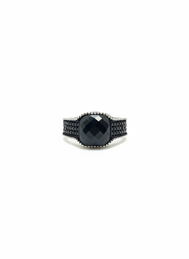 Men’s Black Stone Ring – Economic Edition