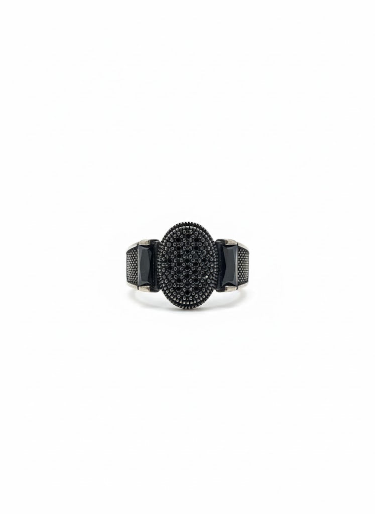 Men’s Black Stone Ring – Multi-Size