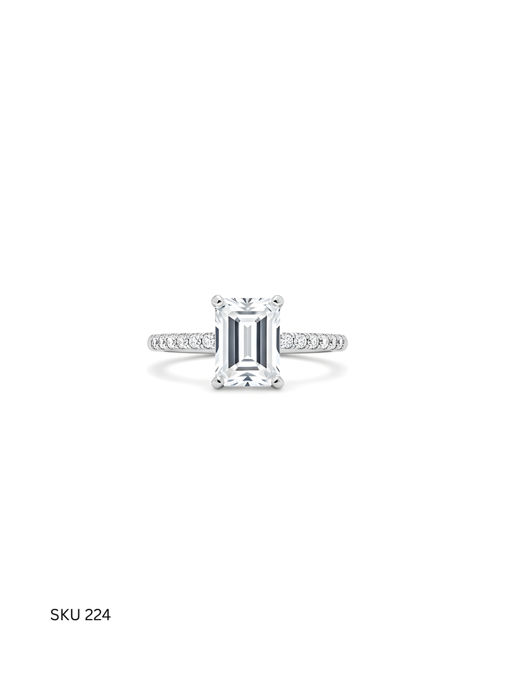 Italian Solitaire Ring – Classic Platinum Finish