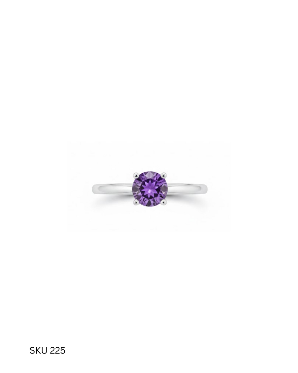 Mauve Stone Ring – 925 Silver