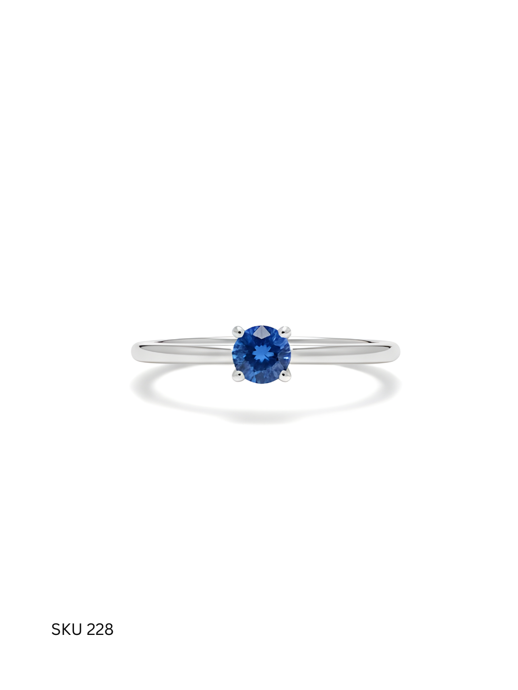 Milk Stone Solitaire Ring – 925 Silver
