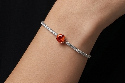 Halo Tennis Bracelet – 925 Sterling Silver
