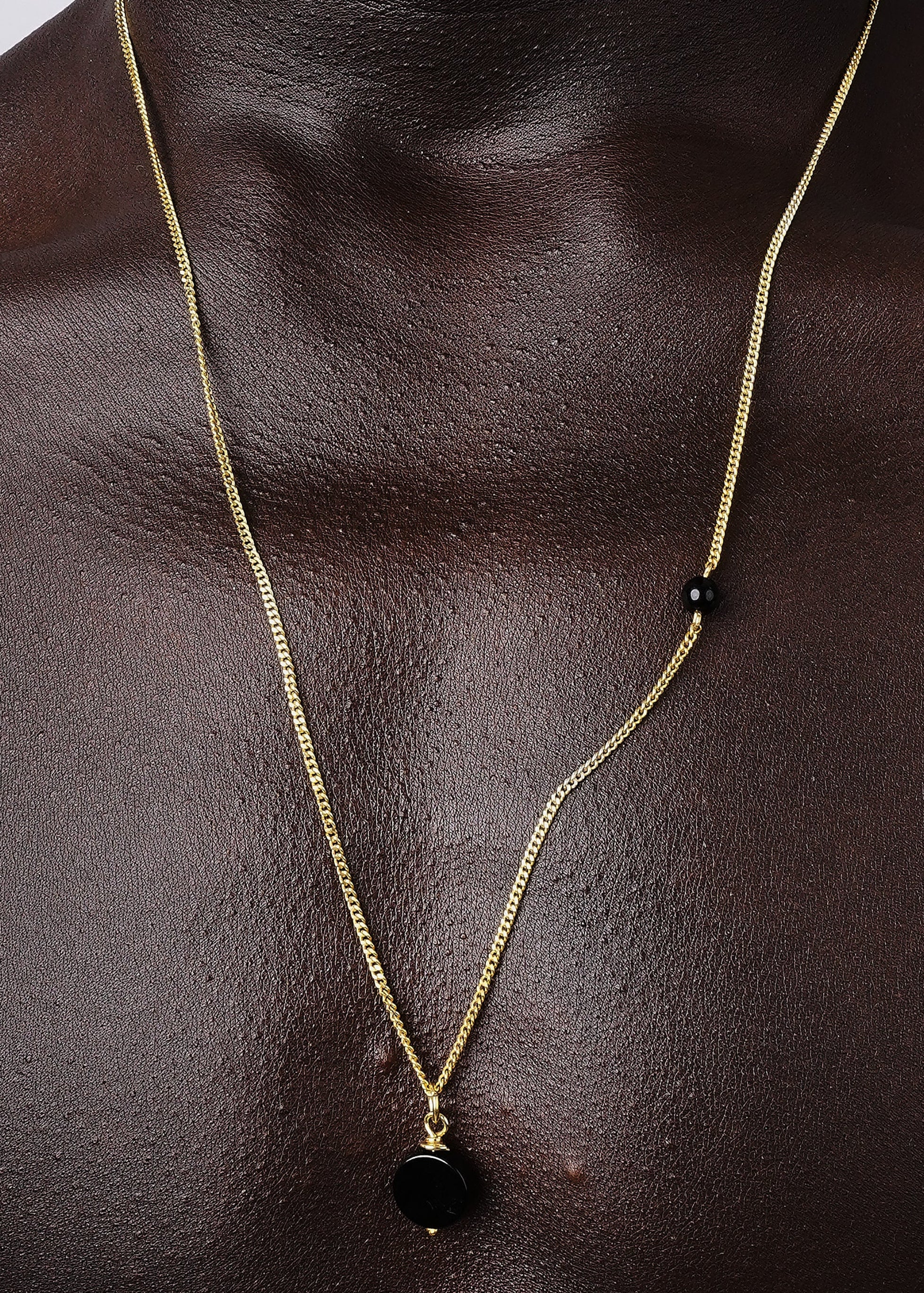 Double Pendant Gold Necklace