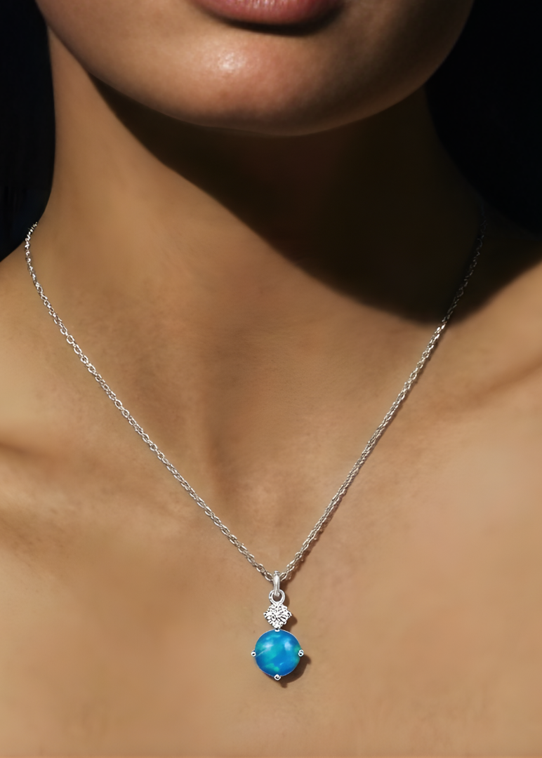 Fairuz Lobe Necklace – Sterling Silver 925