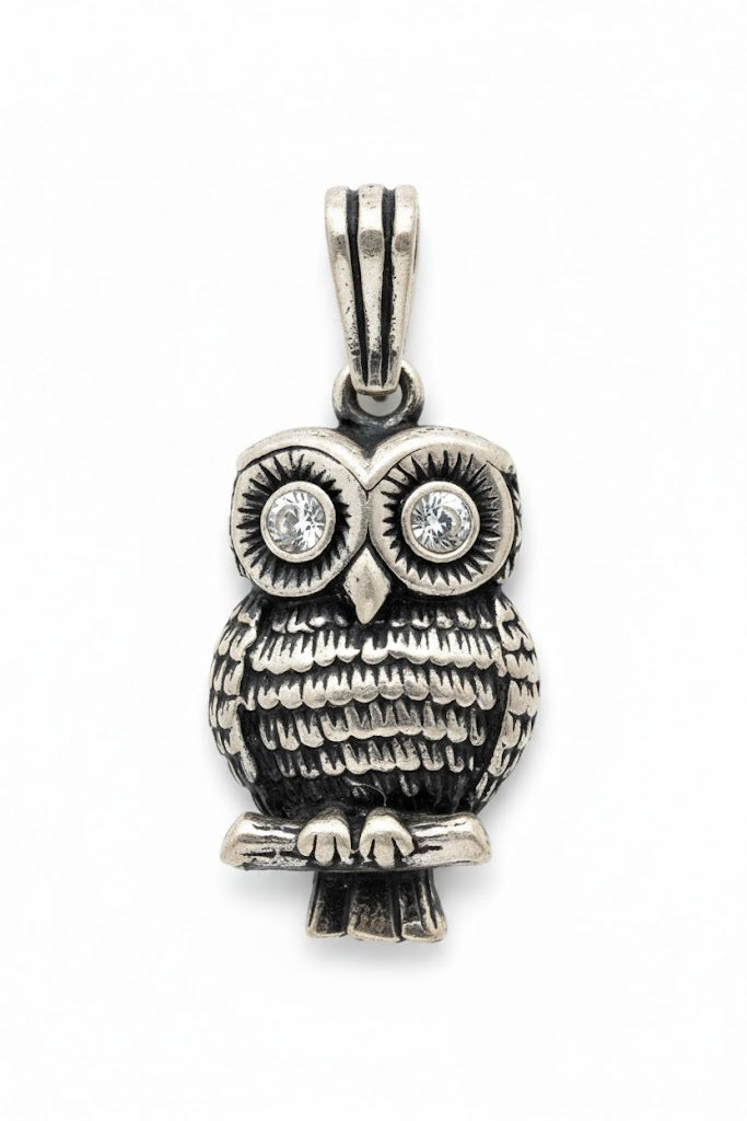 Owl Pendant – Sterling Silver 925 (New Arrival)