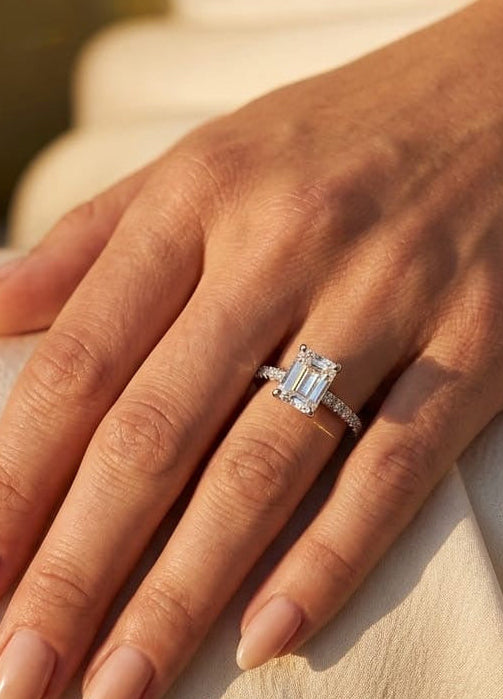 Italian Solitaire Ring – Classic Platinum Finish