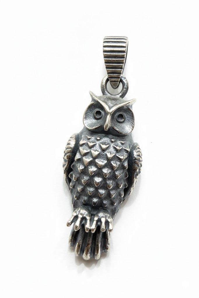 Owl Pendant – Sterling Silver 925 (Classic)