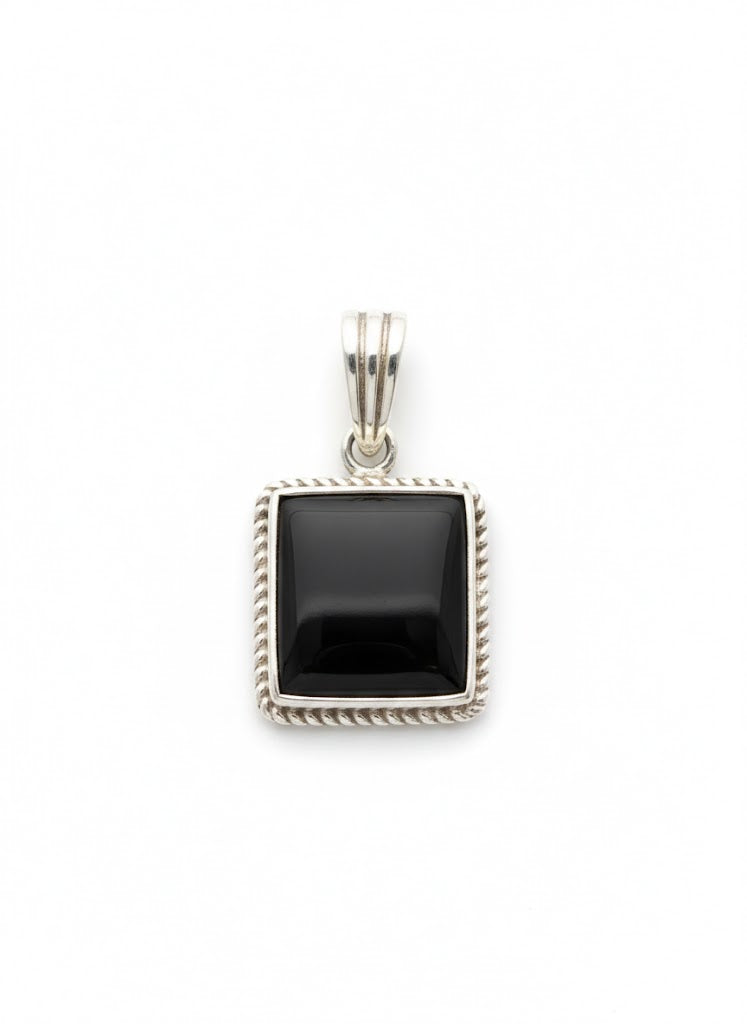Turkish Silver Black Stone Pendant 925