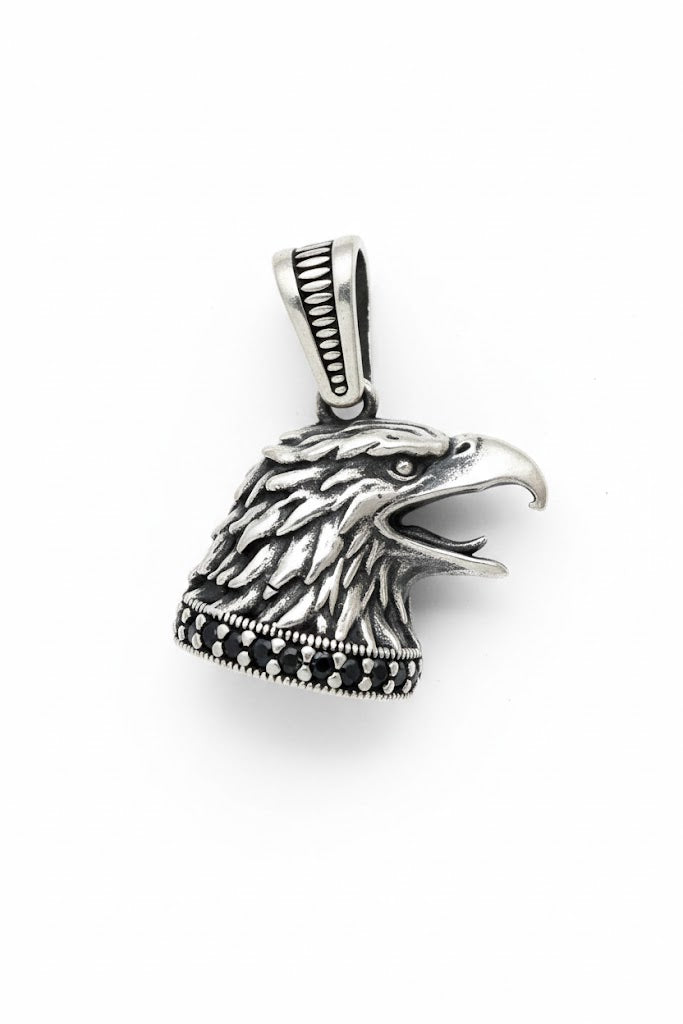Turkish Silver Falcon Pendant 925
