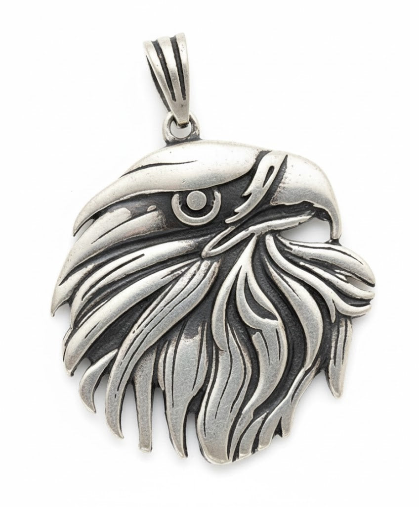 Premium Turkish Silver Falcon Pendant 925