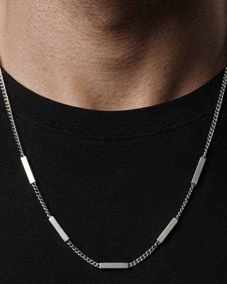 Black Grommet Chain – Sterling Silver 925