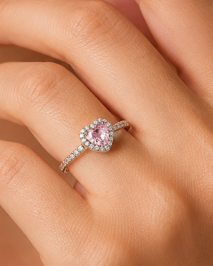 Heart Style Sterling Silver Ring