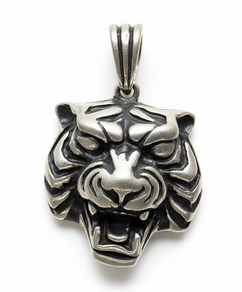 Turkish Silver Tiger Pendant 925