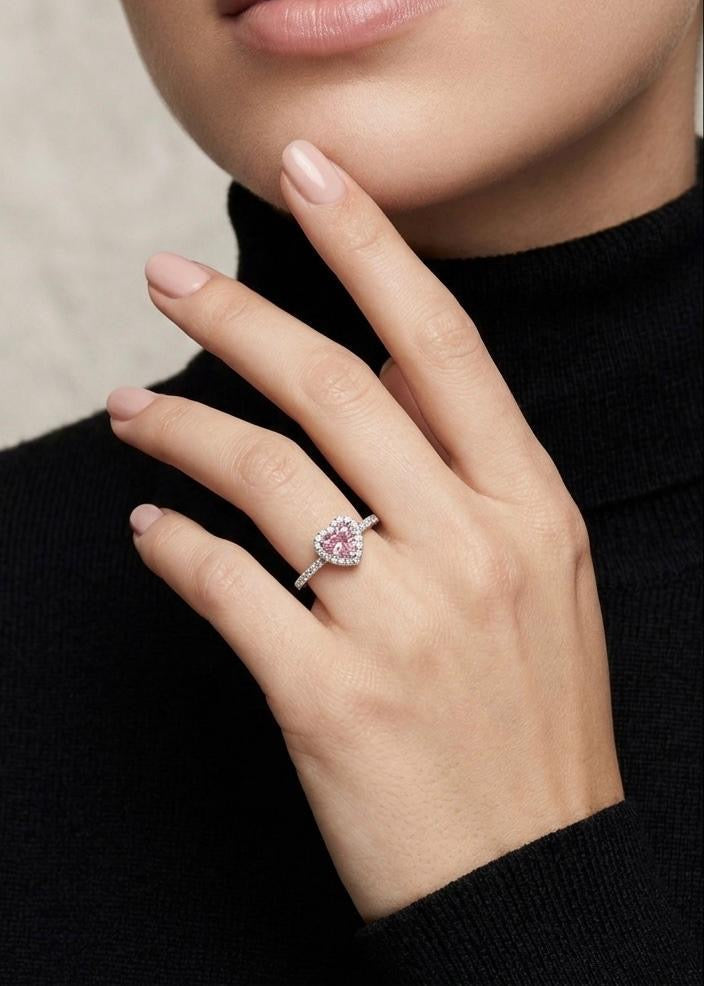 Bandara Ring with Pink Stone – 925 Silver