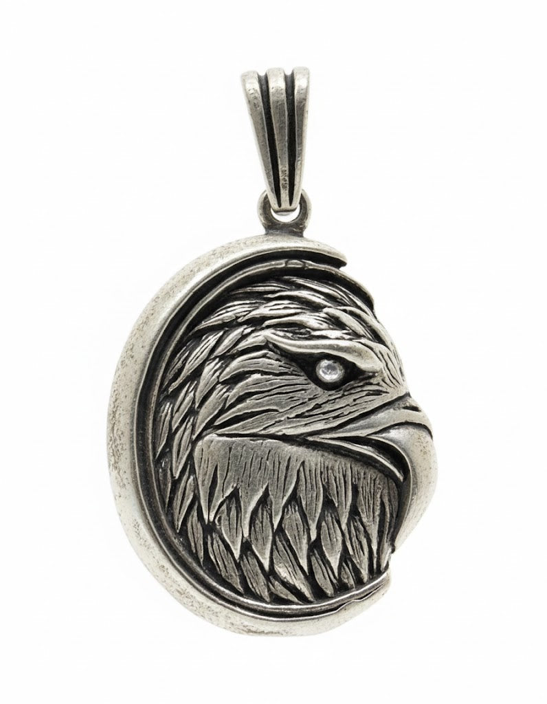 Turkish Silver Falcon Pendant 925 – Classic
