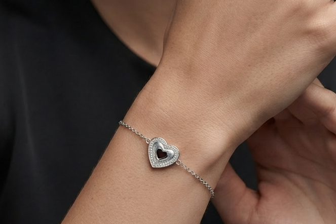 Open Heart Bracelet – 925 Sterling Silver