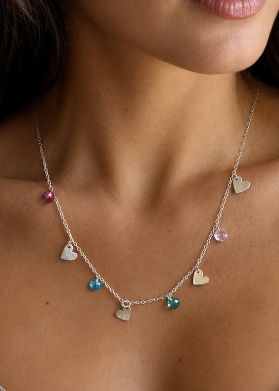 Necklace women’s hearts