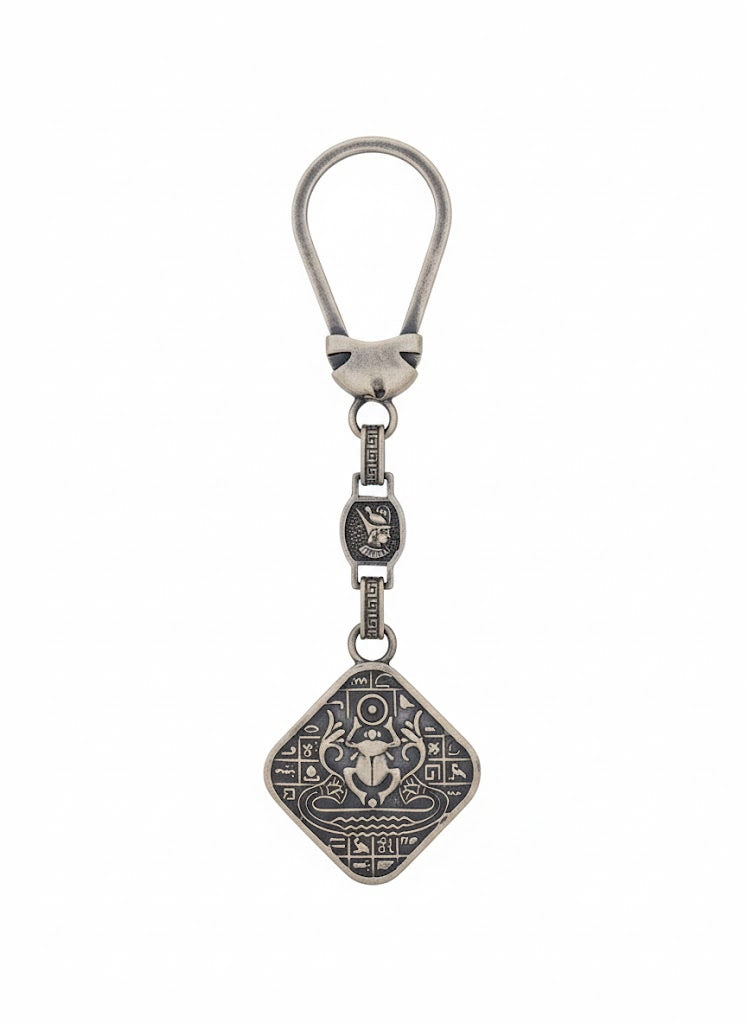 Pharaonic Egyptian Silver Medal Keychain (Average)
