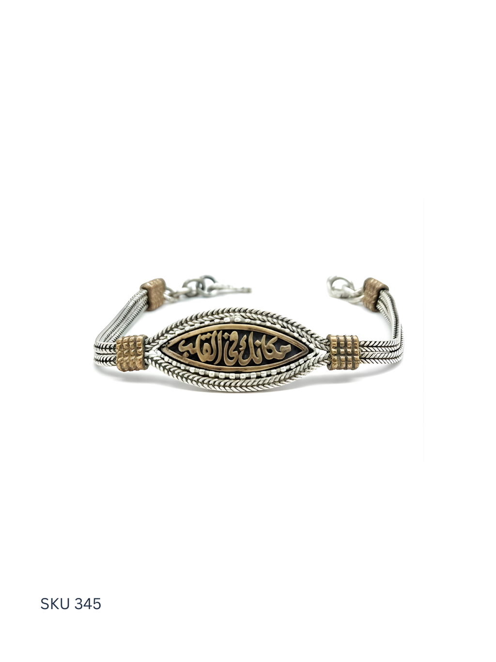 Bracelet with intricate design on a white background
