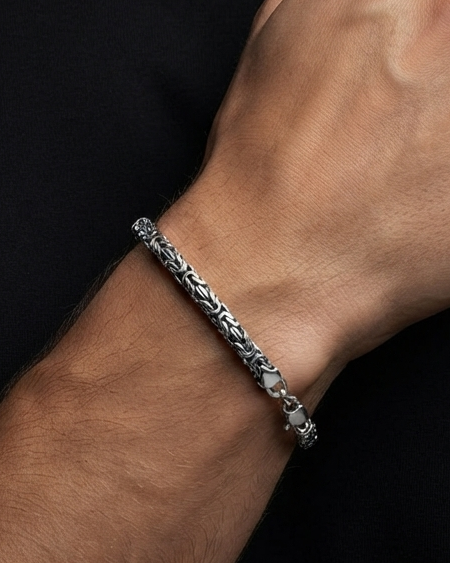 King Bracelet in Italian Sterling Silver