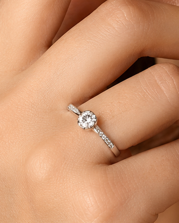 Premium Italian Solitaire Ring – 925 Silver