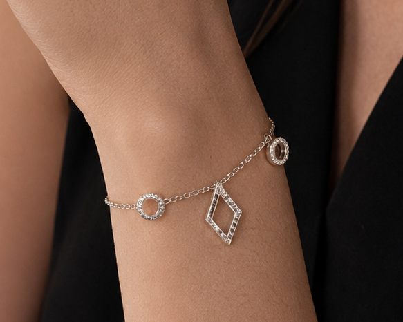 Geometric Bracelet – 925 Sterling Silver