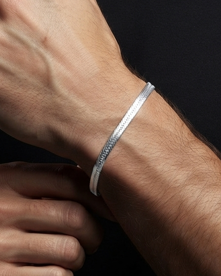 Snakeskin Bracelet in Thai 925 Silver