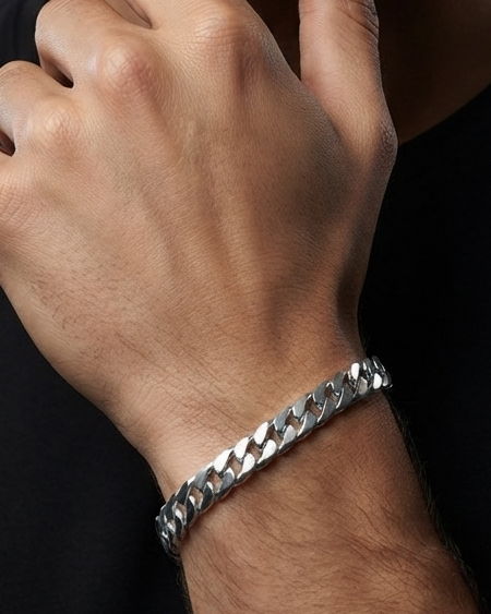 Fish Scale Bracelet in Italian 925 Silver