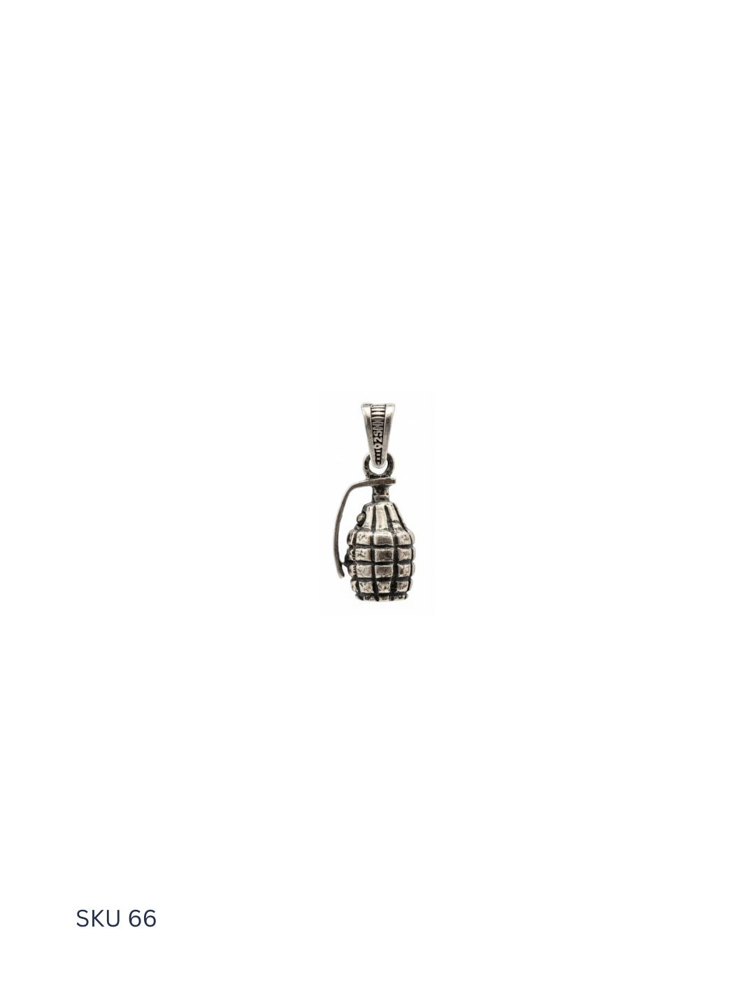 A bold bomb-shaped pendant crafted from Turkish sterling silver 925. Designed for men with strong personality, this statement piece adds an edgy touch while maintaining refined craftsmanship.