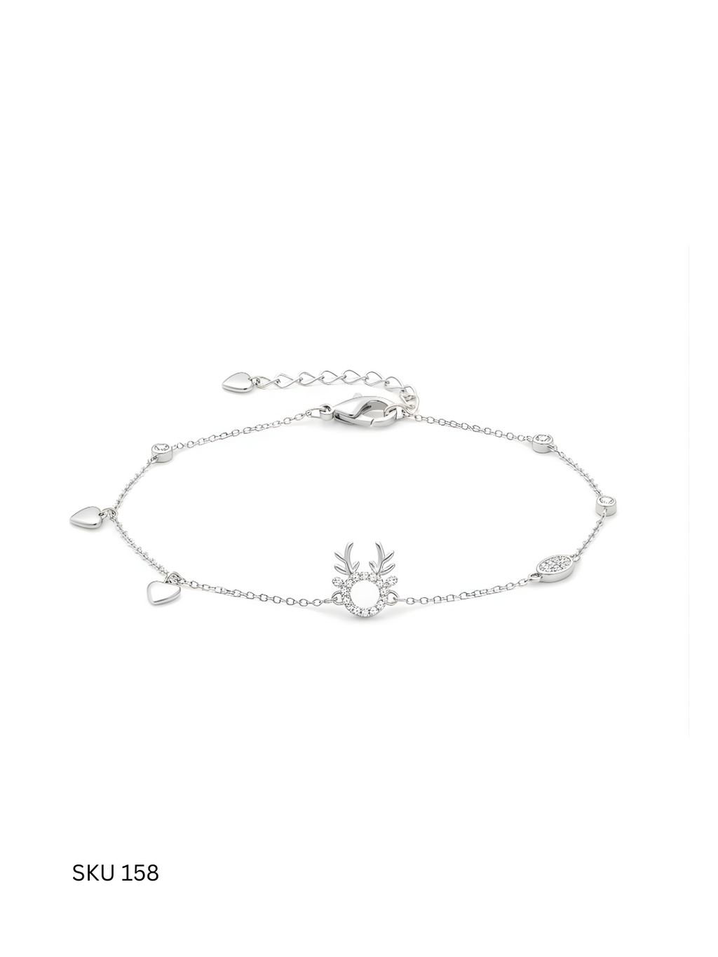 An artistic branch-inspired anklet crafted from Italian 925 sterling silver with platinum plating. Its organic design adds a natural, refined touch to feminine styling.