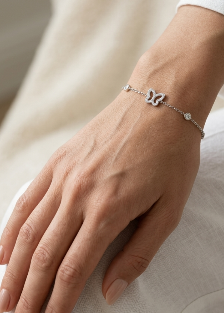 Butterfly Silver Bracelet for Women