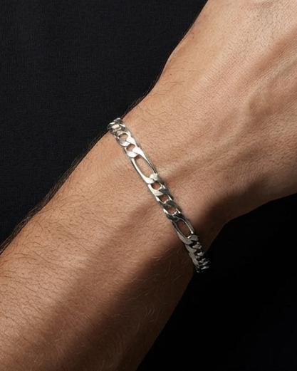 Cartier-Style Bracelet in Italian Silver