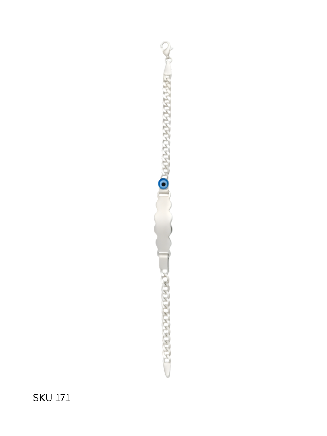 A charming children’s bracelet crafted from Italian 925 sterling silver with a smooth platinum-plated finish. Designed for comfort and durability, it is a thoughtful and trendy gift for special occasions.