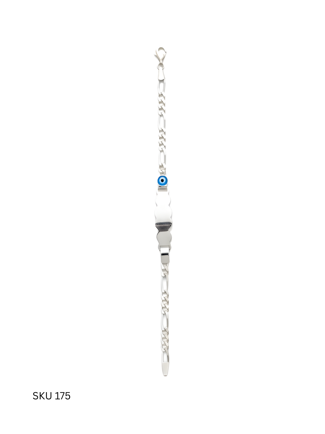 A delicate children’s bracelet crafted in Italian 925 sterling silver with platinum plating. Its smooth design ensures comfort while maintaining a refined appearance.