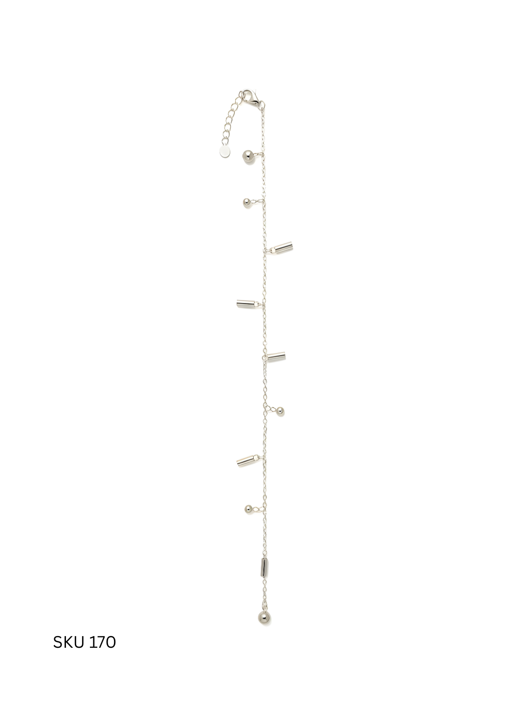 A timeless anklet crafted from Italian 925 sterling silver and finished with elegant platinum plating. Designed with a clean, minimalist profile, this piece offers refined shine and comfortable wear, making it a versatile staple for everyday elegance.