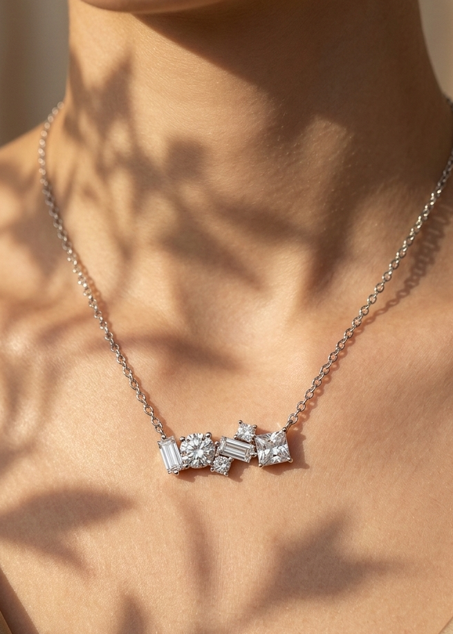 Stone Necklace – Italian Silver 925