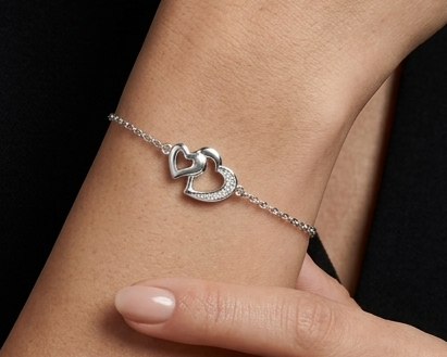 Heart Bracelet _ 925 Sterling Silver