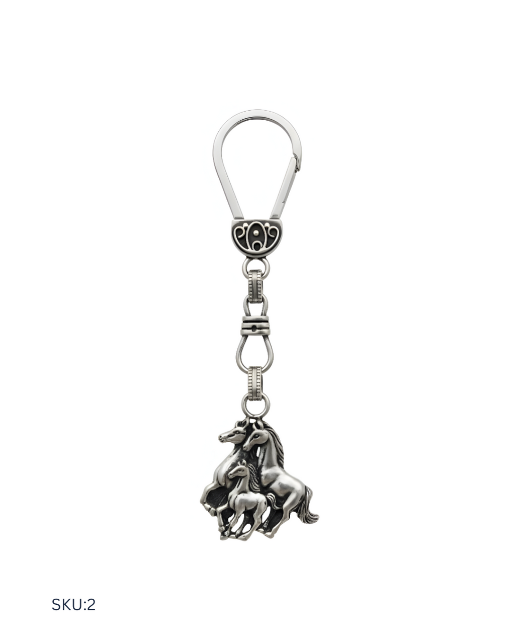 Distinctive Egyptian silver medal crafted in 800 silver purity, featuring a powerful horse motif symbolizing strength and freedom. Designed as a refined keychain, this piece reflects skilled local craftsmanship and makes a striking gift with cultural depth and premium appeal.