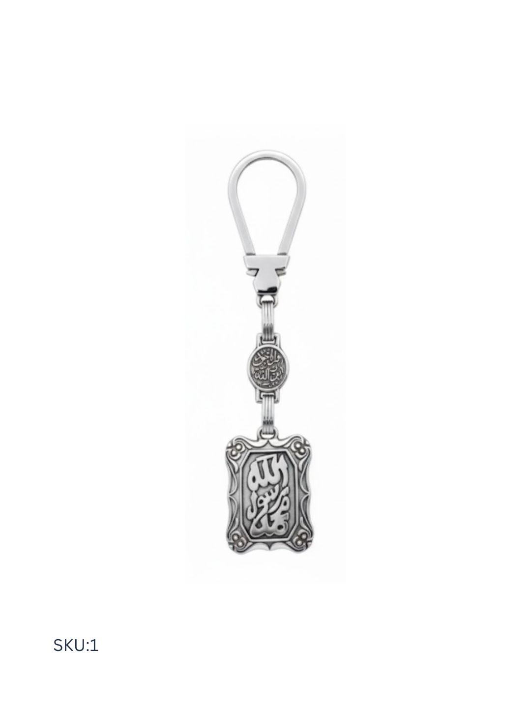 A refined Egyptian silver medal crafted in 800 silver purity, featuring a timeless Islamic-inspired motif. Designed as a versatile keychain, this piece combines cultural heritage with everyday elegance. Carefully finished for durability and lasting shine, it is an ideal premium gift or personal accessory reflecting authentic Egyptian craftsmanship.
