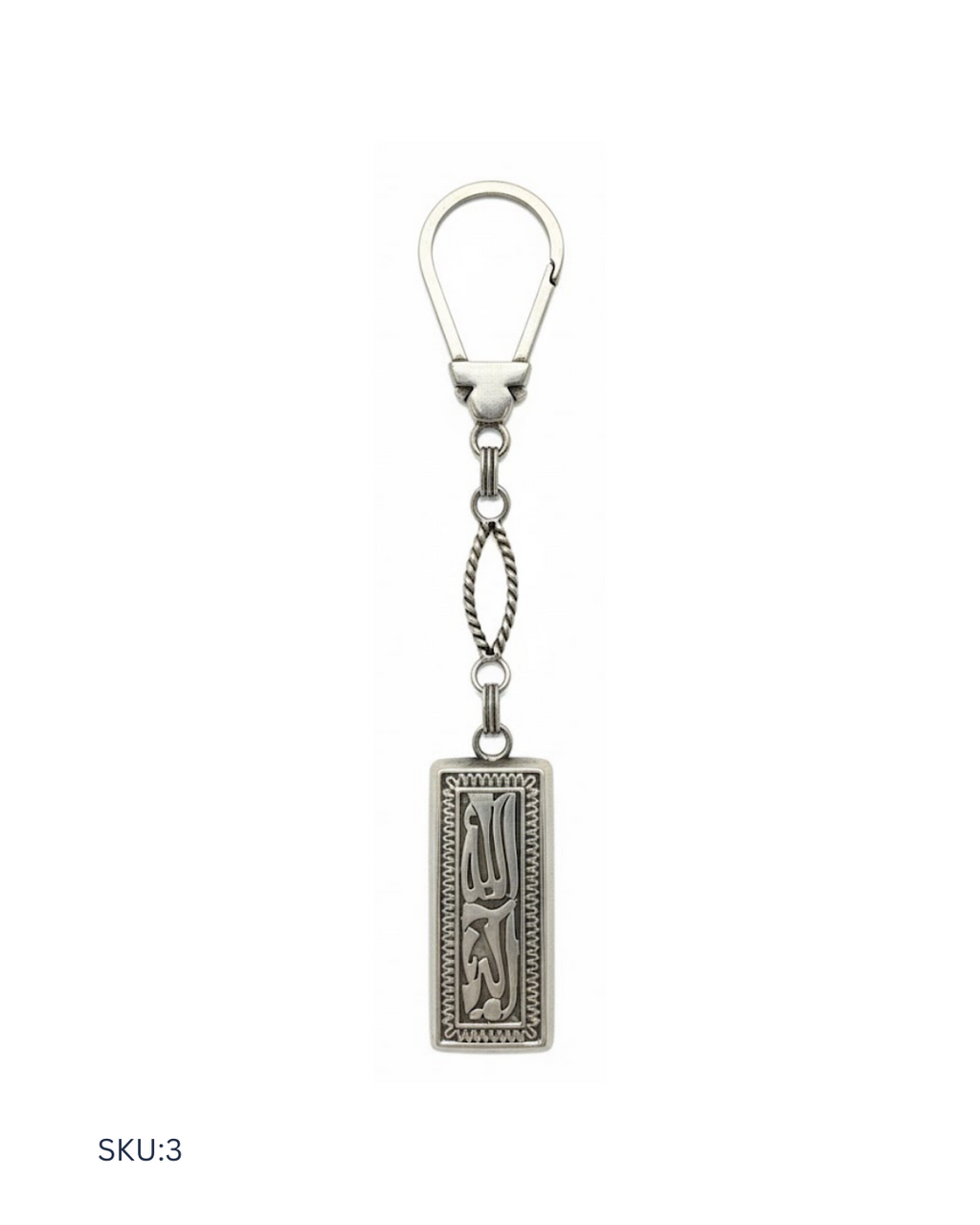 An elegant yet accessible Egyptian silver medal made from 800 silver purity, designed with a classic Islamic motif. This keychain offers cultural symbolism and reliable craftsmanship, making it an excellent choice for thoughtful gifting or daily use.