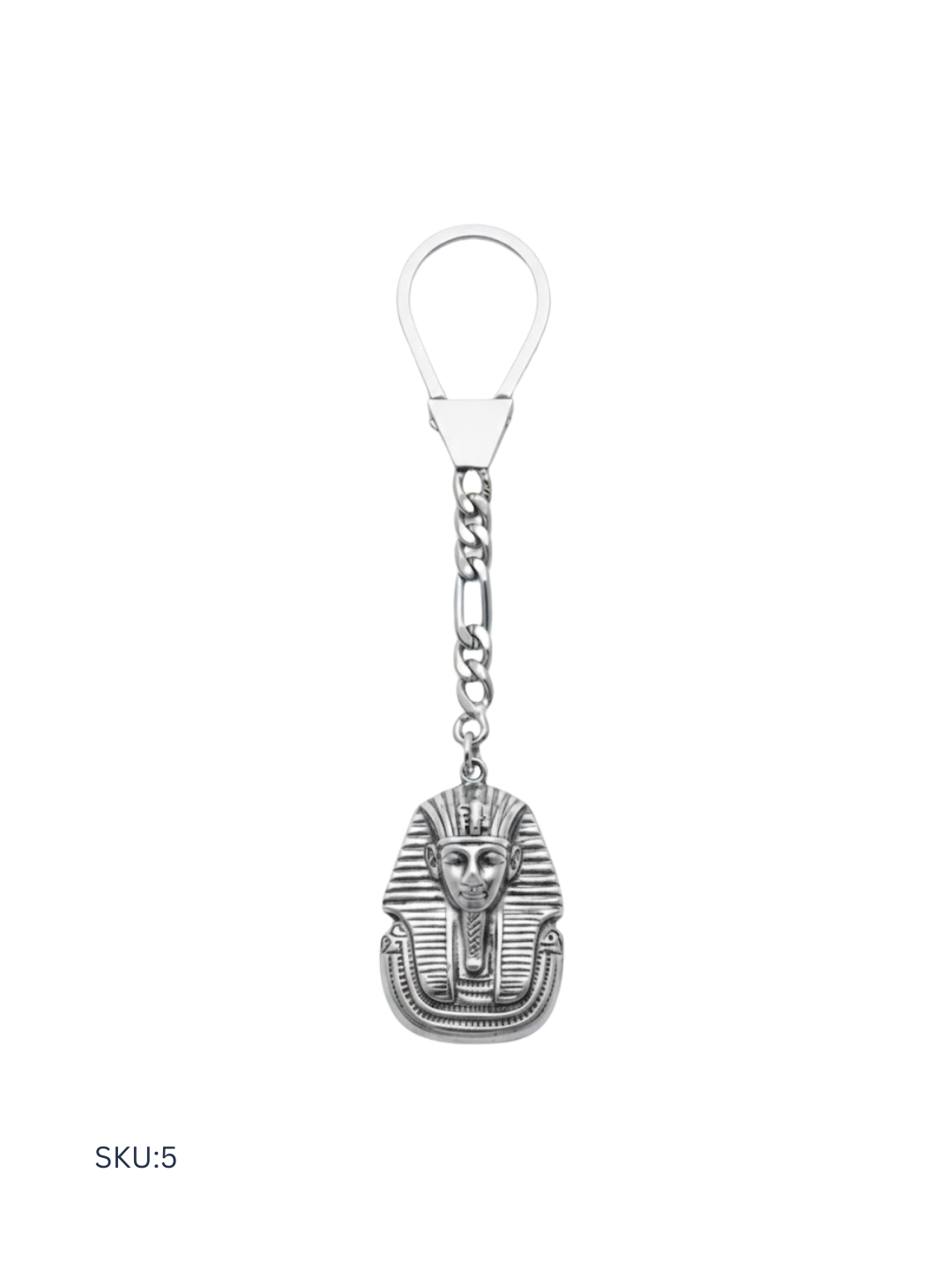 Iconic Sphinx-inspired medal crafted from Egyptian 800 silver purity. This best-selling keychain reflects Pharaonic heritage and meticulous detailing, offering a distinctive accessory that celebrates Egypt’s timeless civilization in a modern, wearable form.