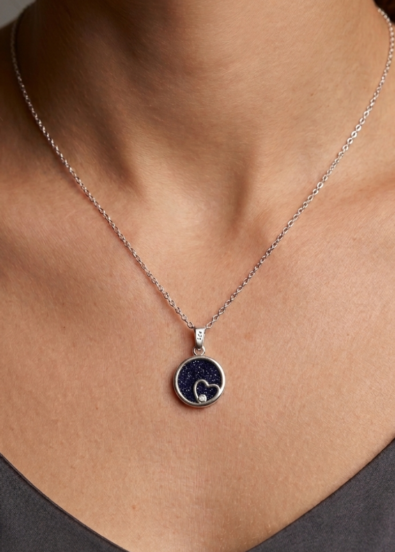 Minimal Platinum-Plated Silver Necklace for Women