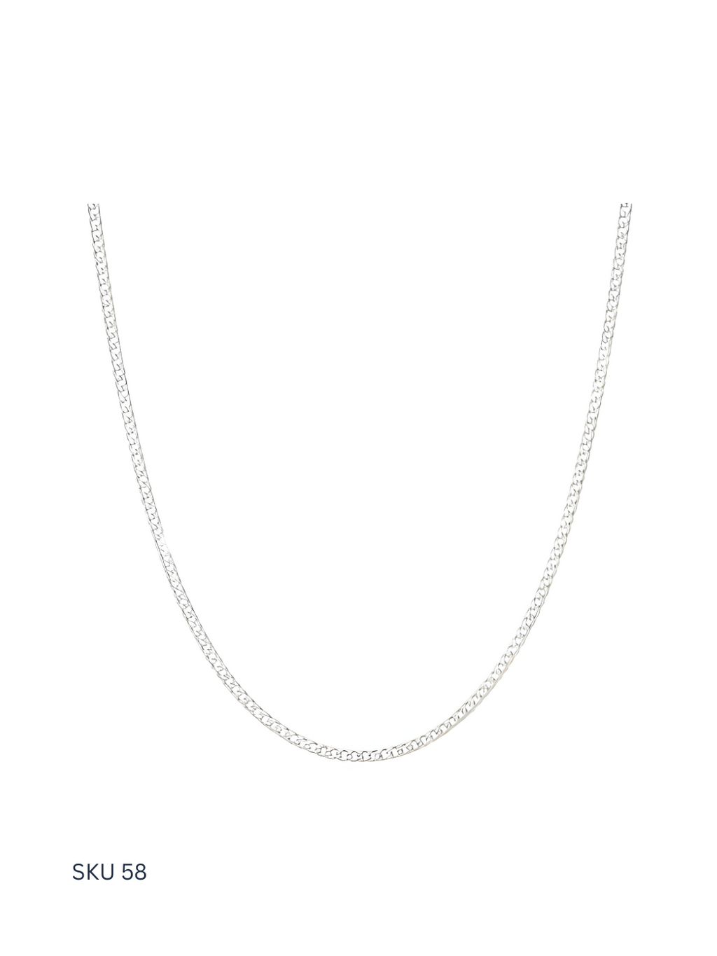 A classic grommet chain made from Italian sterling silver 925. Lightweight yet durable, this economic option is perfect for everyday wear and ideal for men seeking clean, versatile design.