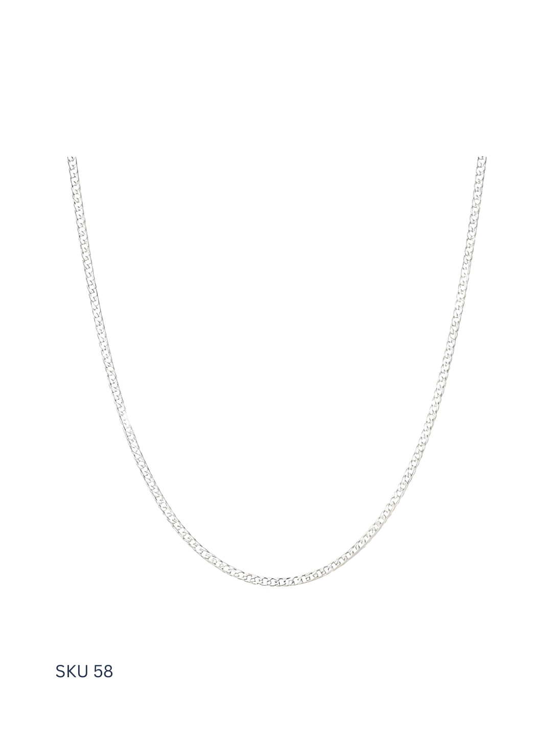 A classic grommet chain made from Italian sterling silver 925. Lightweight yet durable, this economic option is perfect for everyday wear and ideal for men seeking clean, versatile design.